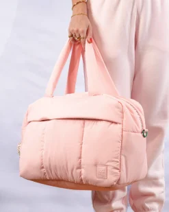 Weekender Bags|Travel Bags|The Somewhere Co Baby Pink Marshmallow Duffle Bag