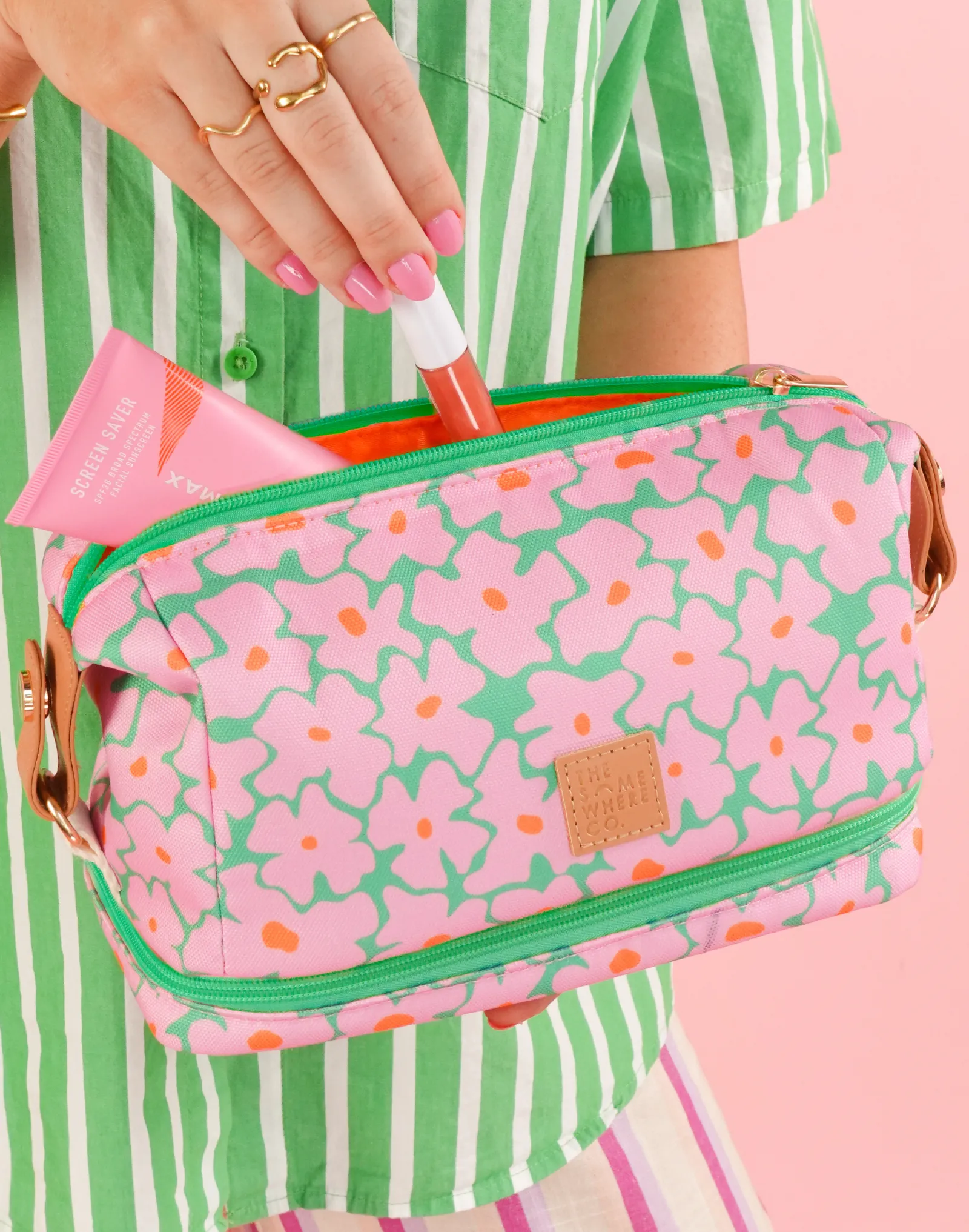 Travel Organisers|Cosmetic Bags|The Somewhere Co Blossom Cosmetic Bag