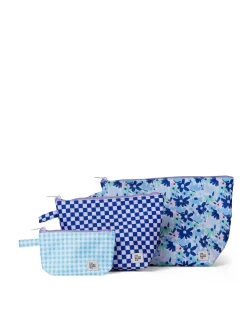 Travel Organisers|Pouches|The Somewhere Co Blue Meadow Handy Pouch Trio