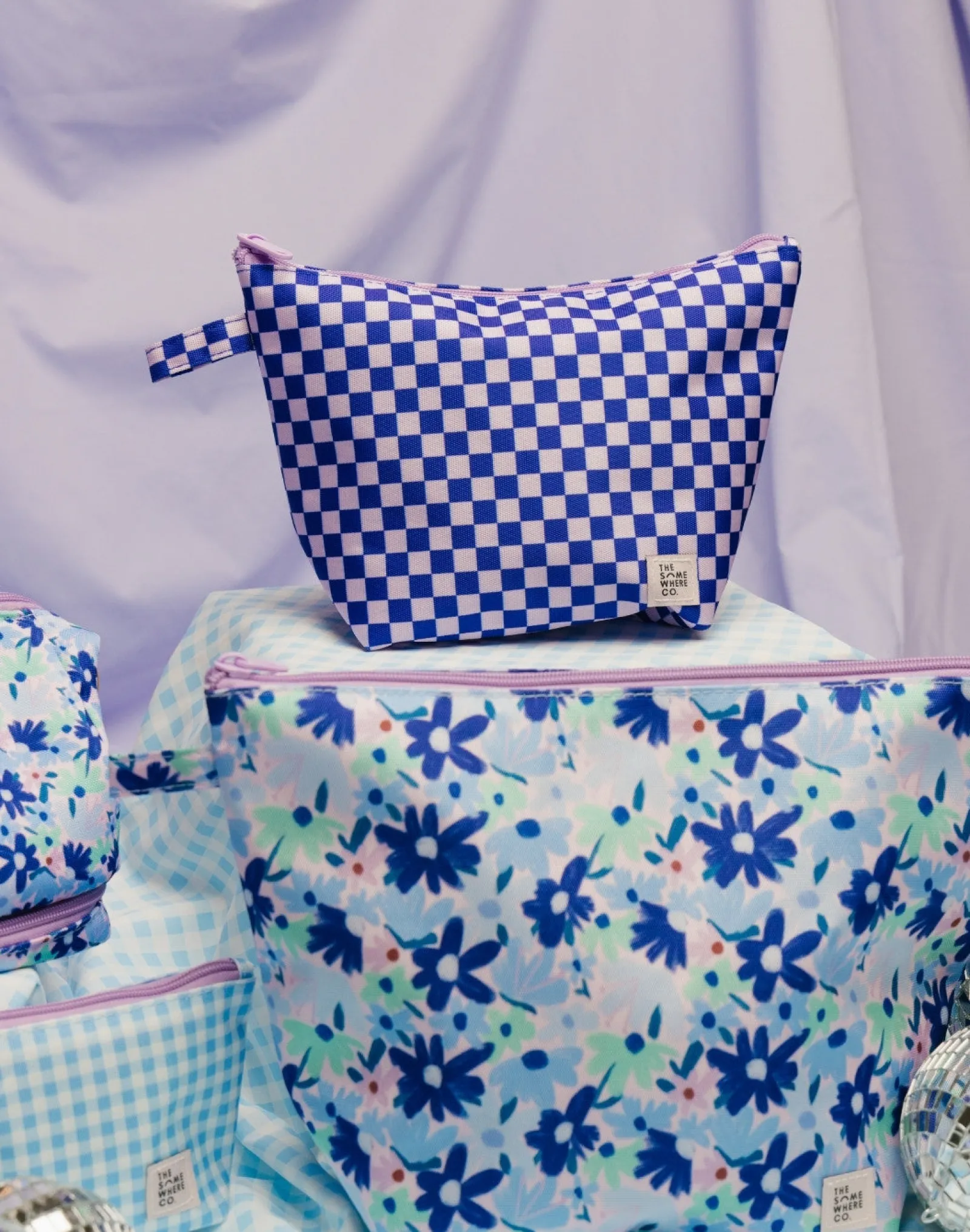 Travel Organisers|Pouches|The Somewhere Co Blue Meadow Handy Pouch Trio