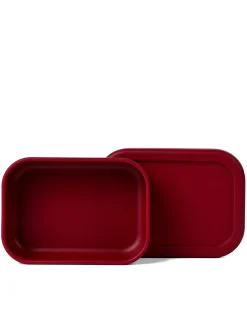 Lunch Packing|The Somewhere Co Burgundy Silicone Lunch Box