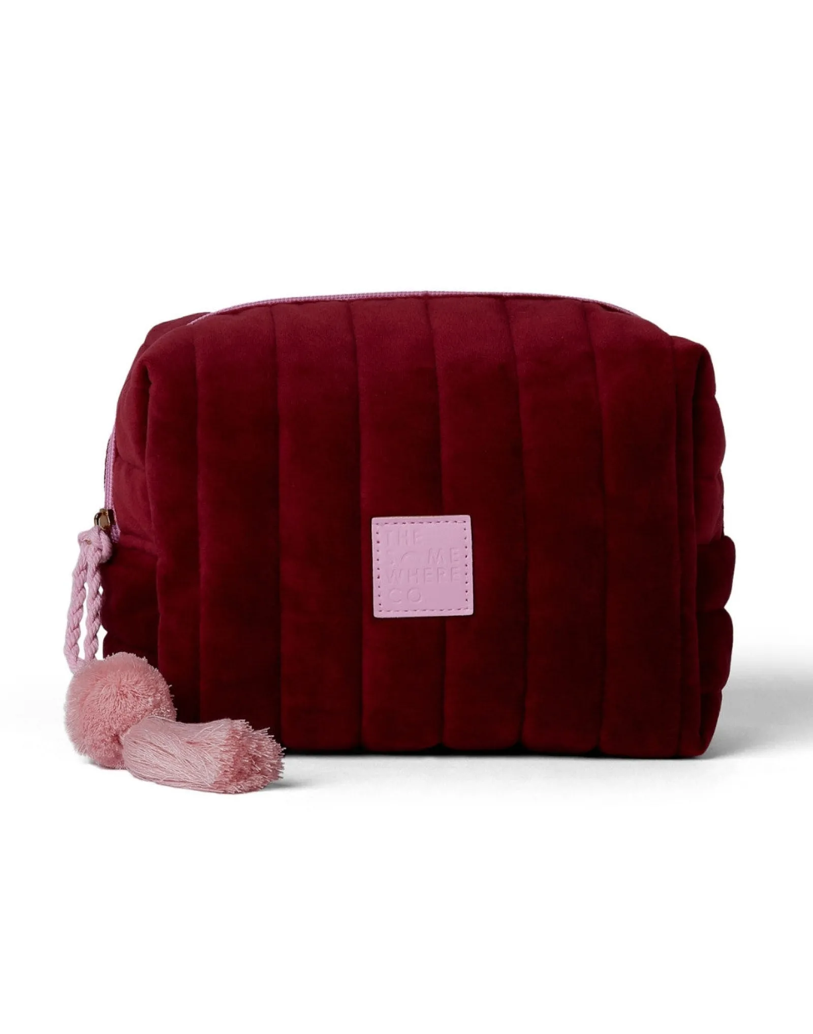 Travel Organisers|Cosmetic Bags|The Somewhere Co Burgundy Velvet Cosmetic Case
