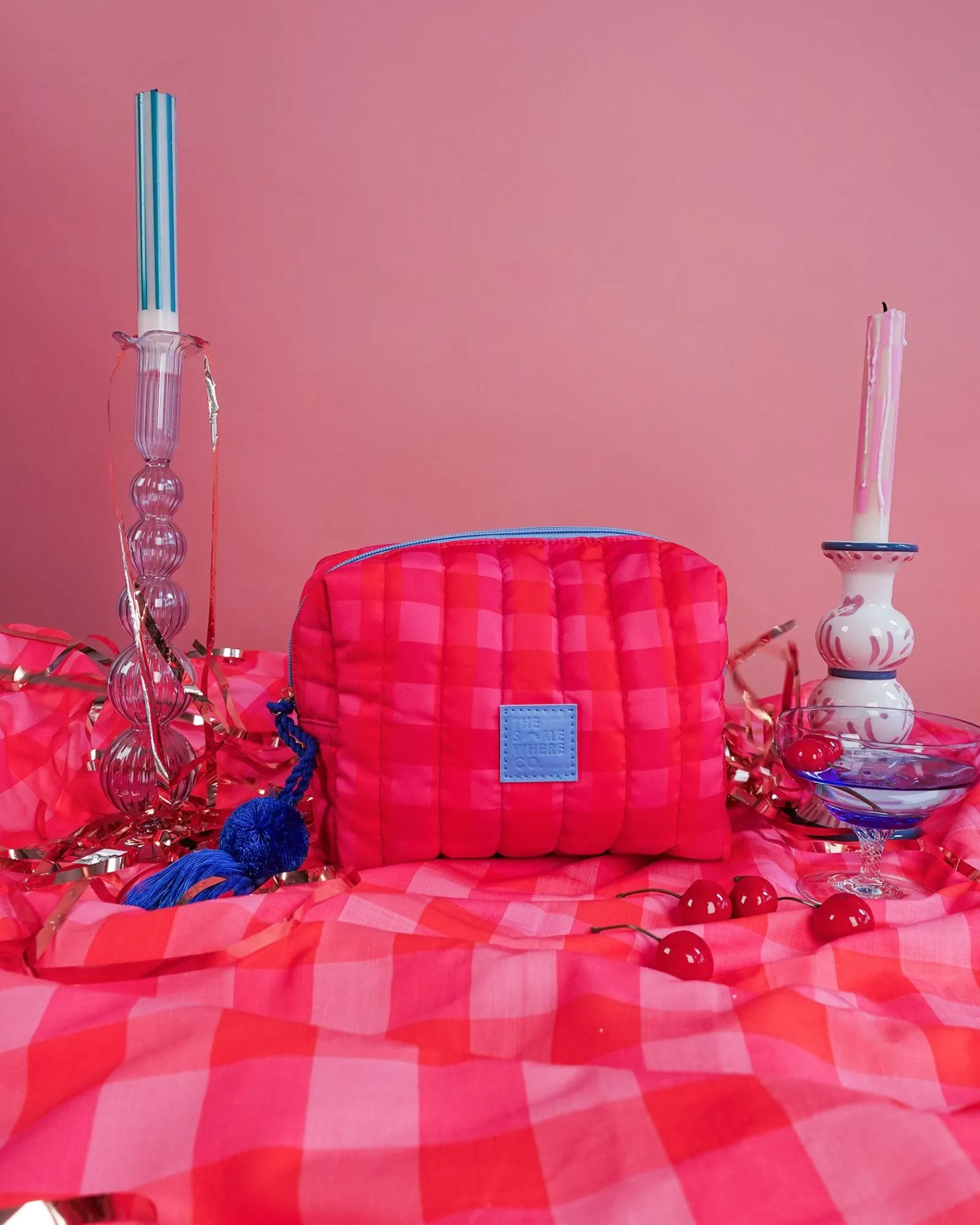 Cosmetic Bags|Cosmetic Bags / Cases|The Somewhere Co Cherry Pie Cosmetic Case