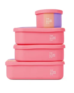 Lunch Packing|The Somewhere Co Cotton Candy Silicone Lunch Box