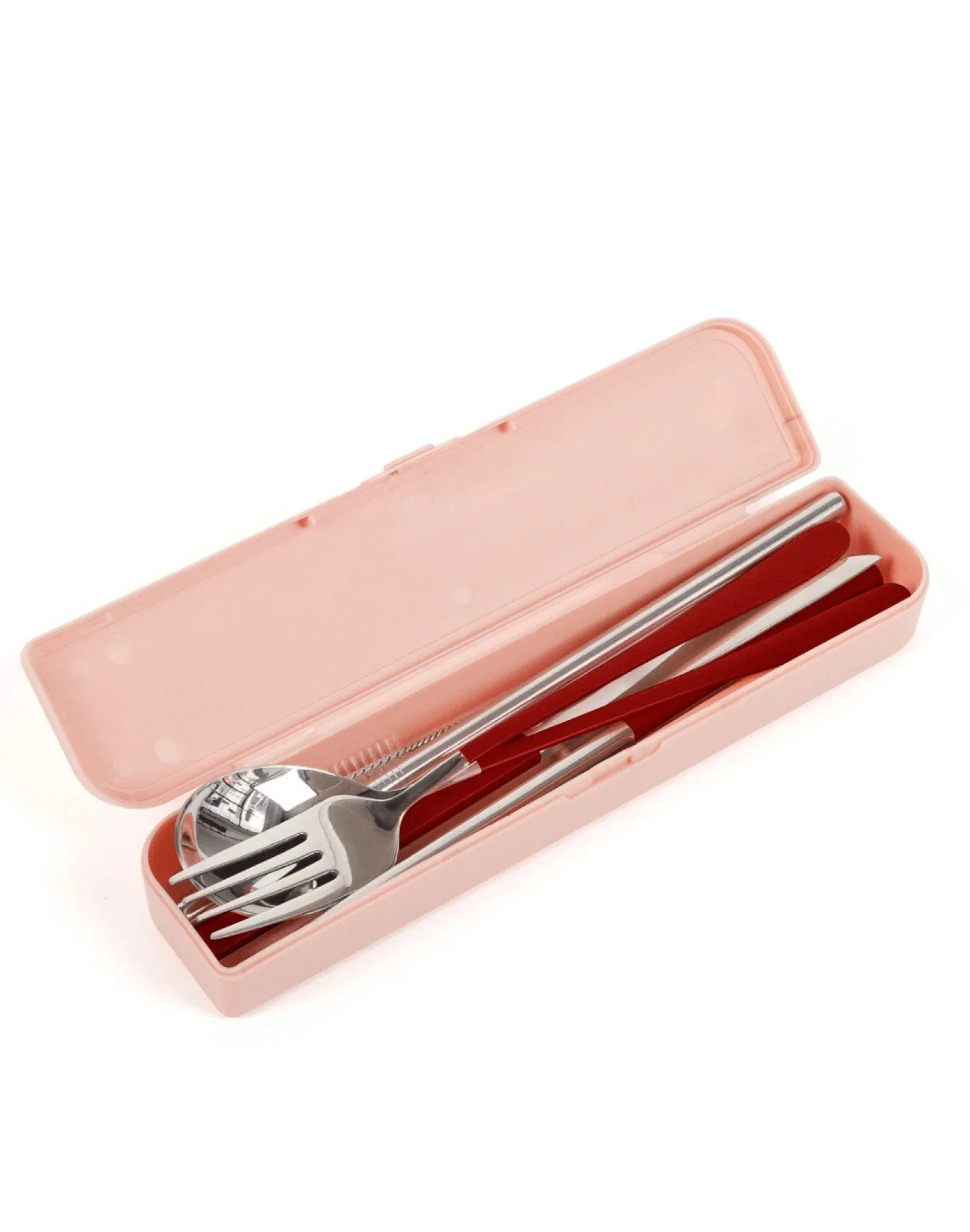 Cutlery Kits|Cutlery Kits|The Somewhere Co Cutlery Kit - Silver with Burgundy Handle