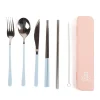 Lunch Packing|Cutlery Kits|The Somewhere Co Cutlery Kit - Silver with Powder Blue Handle