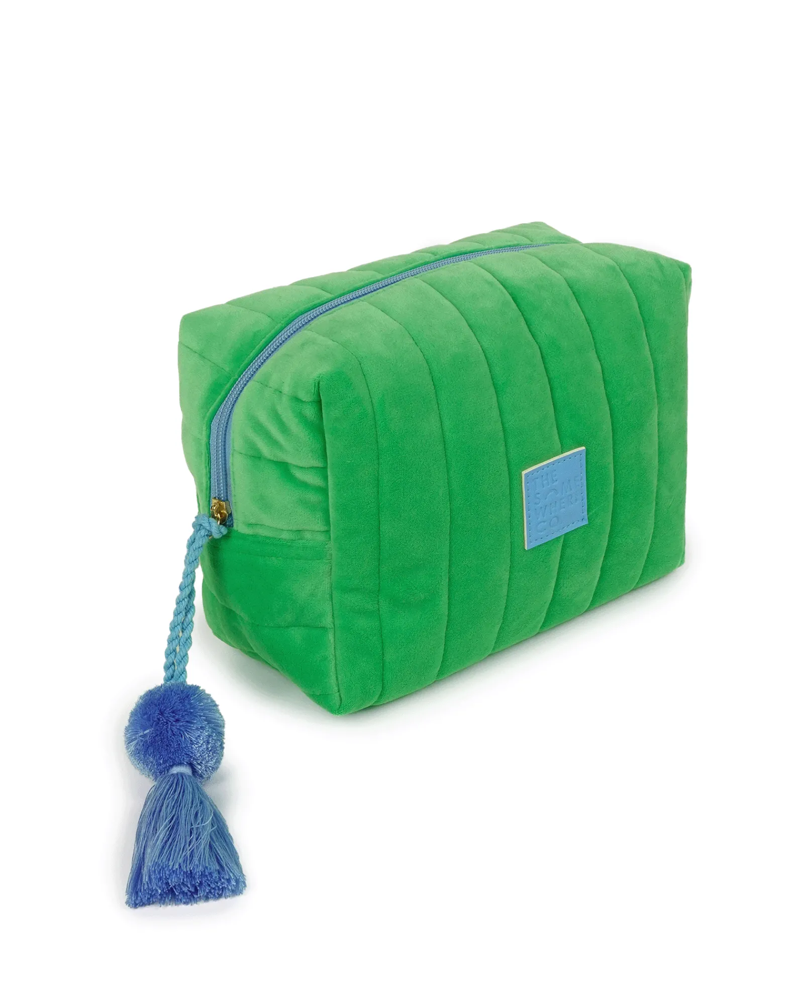 Travel Organisers|Cosmetic Bags|The Somewhere Co Green Velvet Cosmetic Case