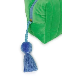 Travel Organisers|Cosmetic Bags|The Somewhere Co Green Velvet Cosmetic Case