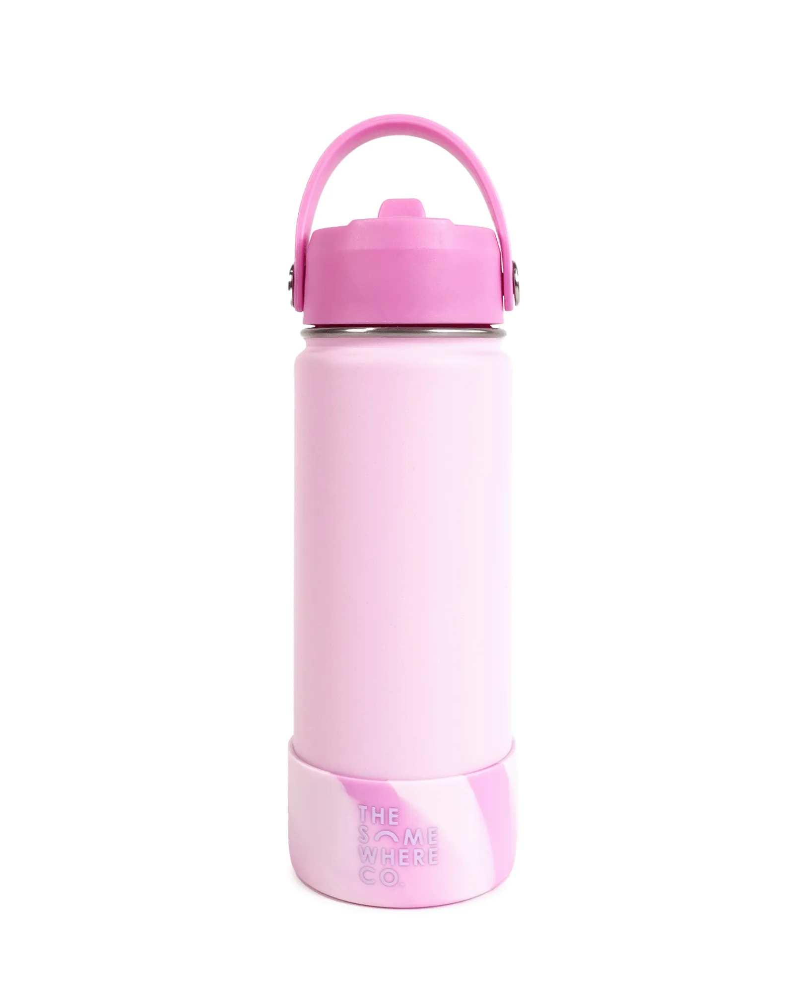 Kids Lunch|The Somewhere Co Light Pink Swirl Water Bottle 500ml