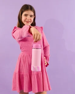 Kids Lunch|The Somewhere Co Light Pink Swirl Water Bottle 500ml