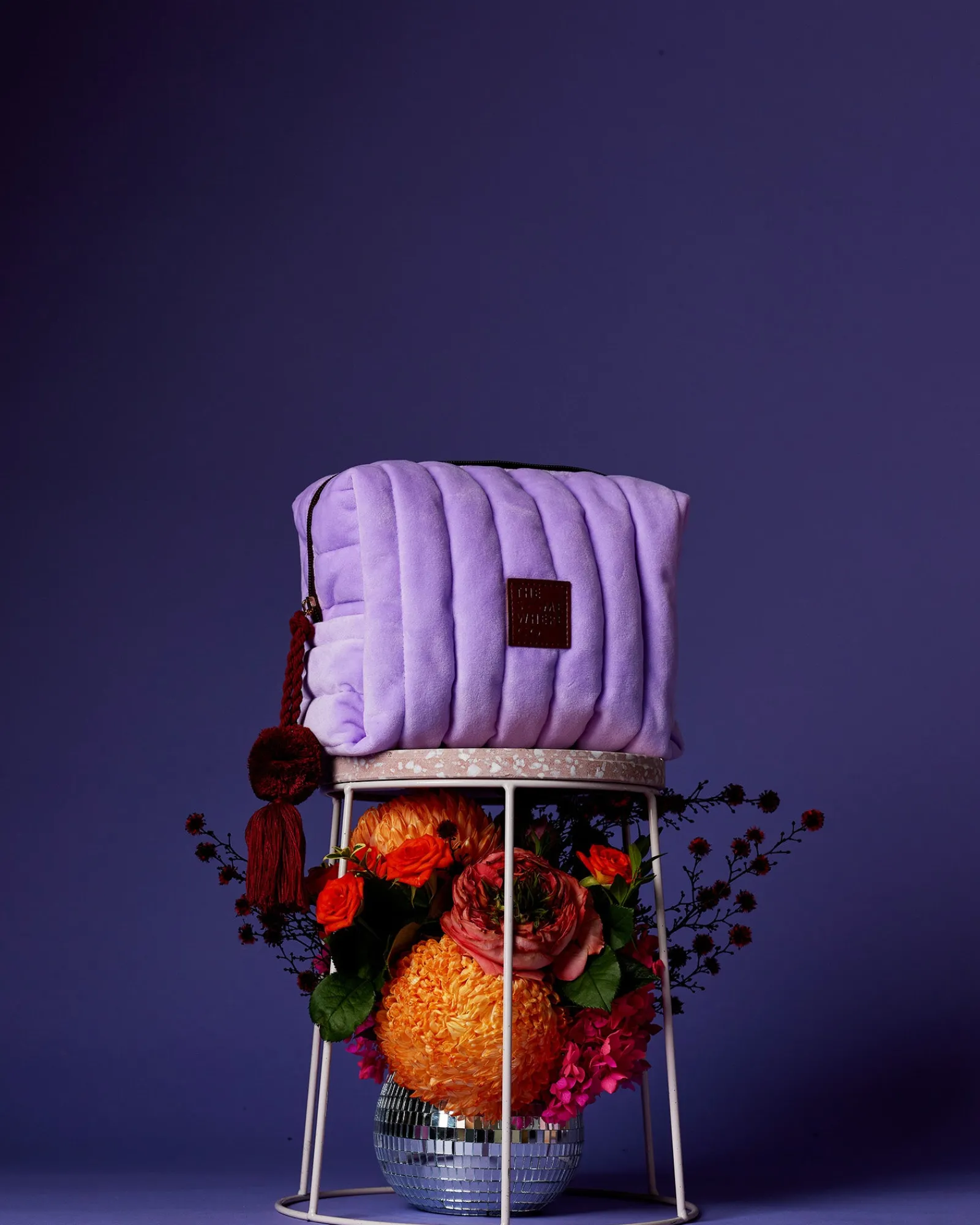Travel Organisers|Cosmetic Bags|The Somewhere Co Lilac Velvet Cosmetic Case