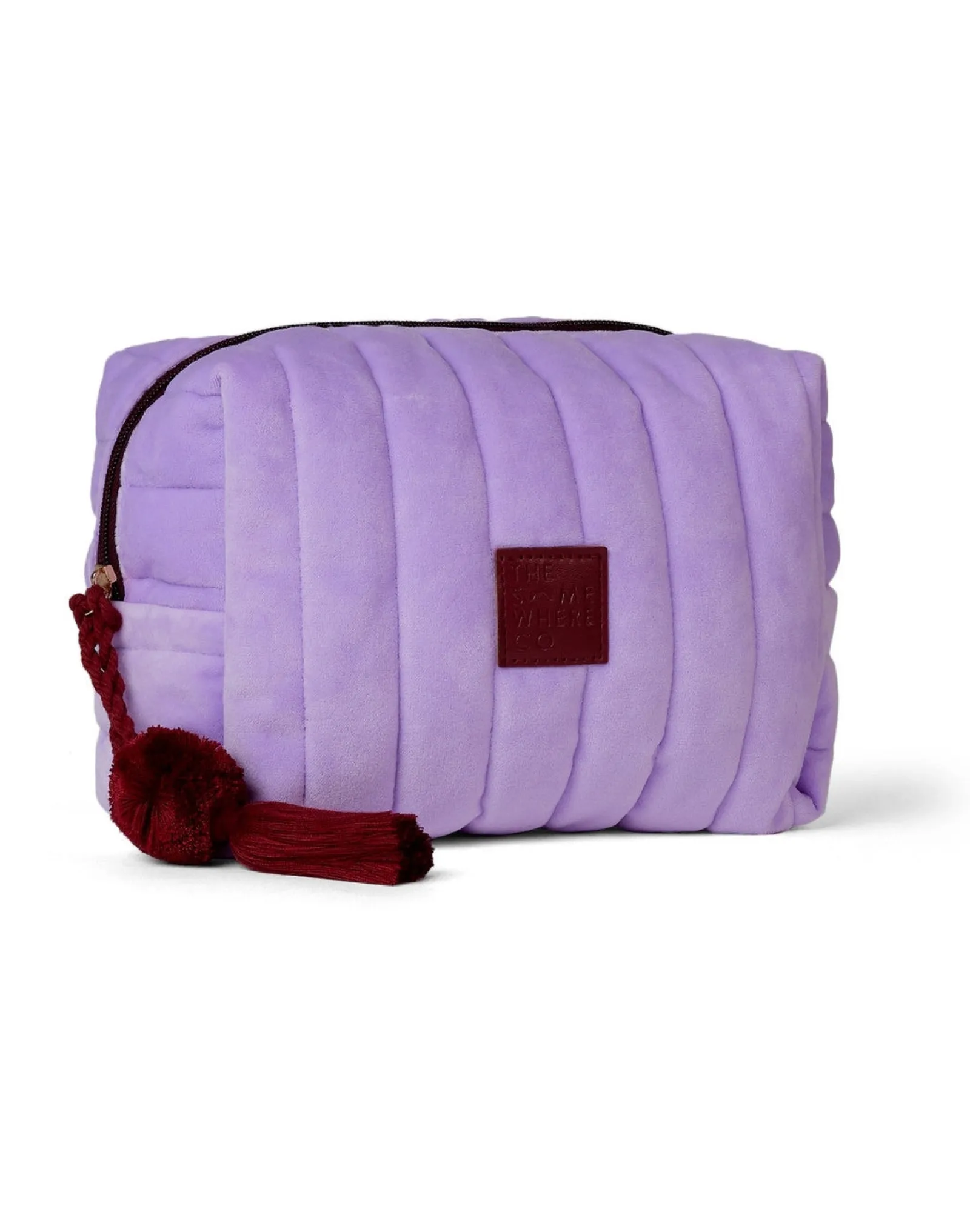Travel Organisers|Cosmetic Bags|The Somewhere Co Lilac Velvet Cosmetic Case