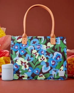 Tote Bags|The Somewhere Co Pansy Patch Everyday Tote