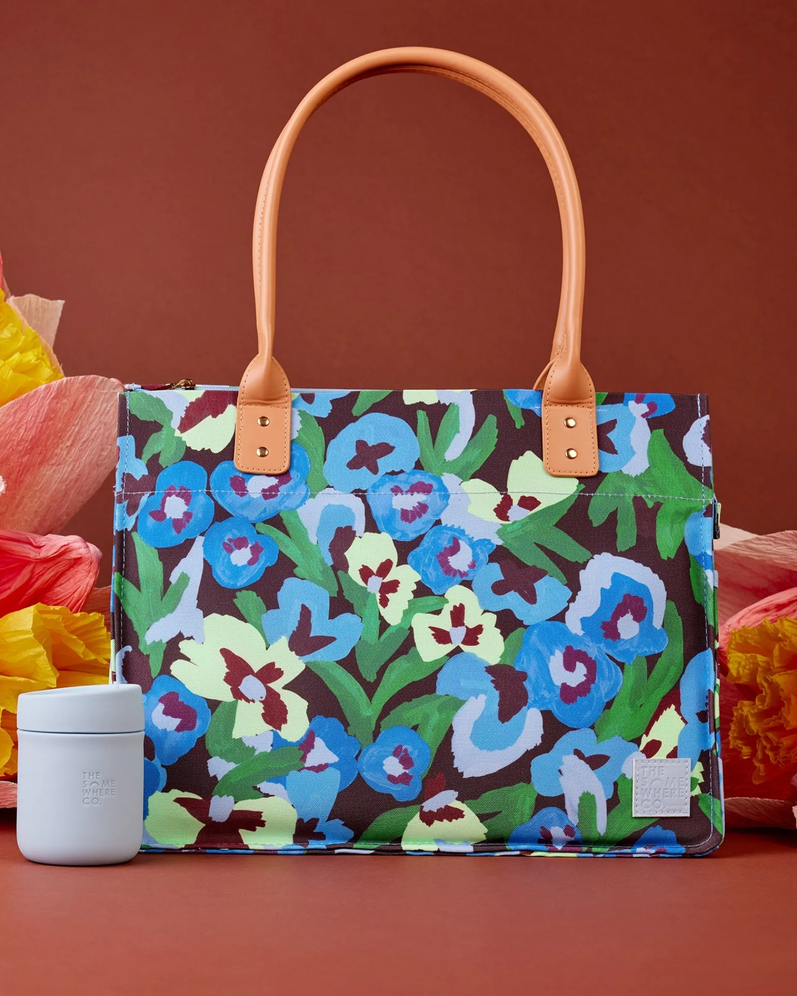 Tote Bags|The Somewhere Co Pansy Patch Everyday Tote