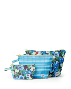 Travel Organisers|Pouches|The Somewhere Co Pansy Patch Handy Pouch Trio
