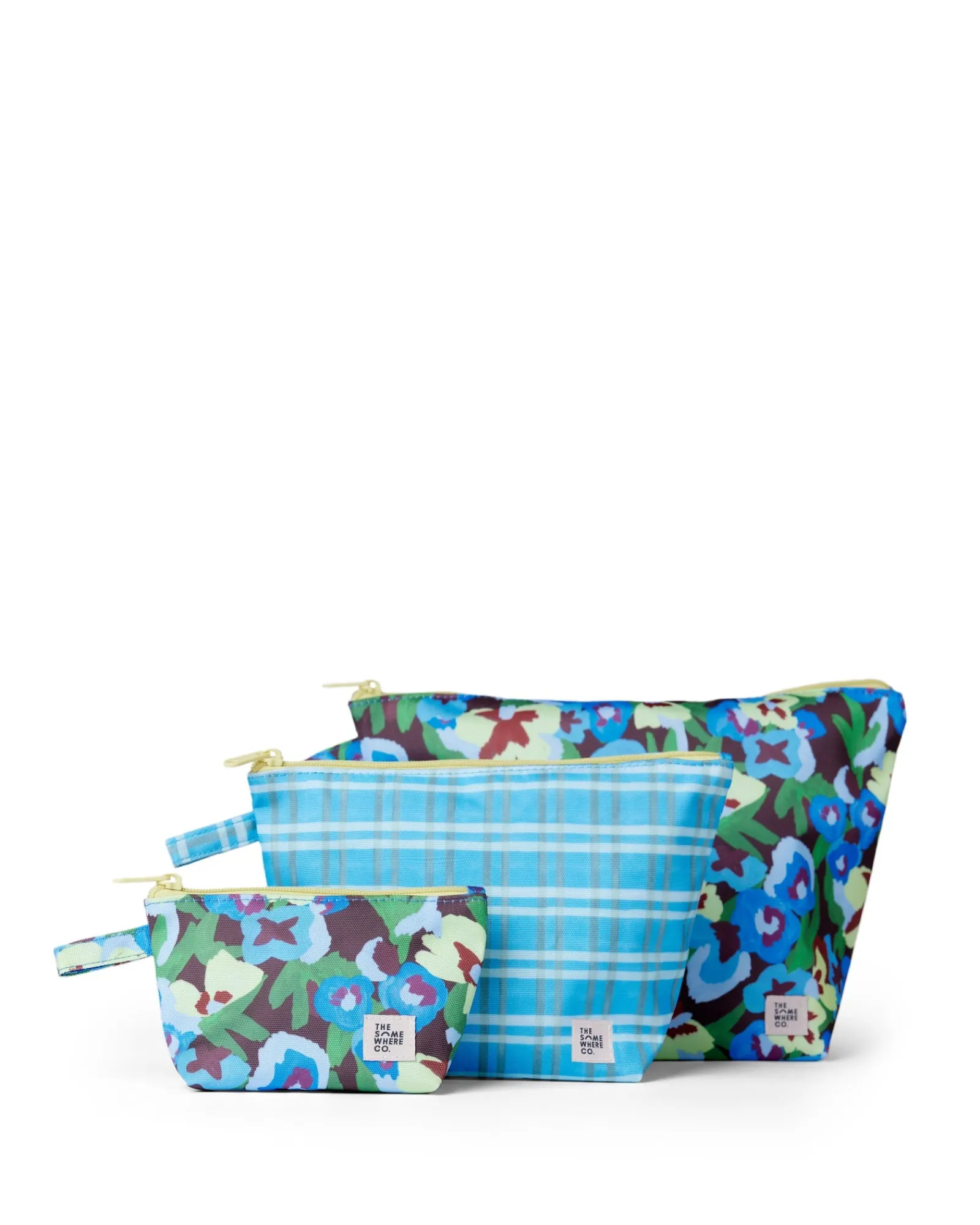 Travel Organisers|Pouches|The Somewhere Co Pansy Patch Handy Pouch Trio