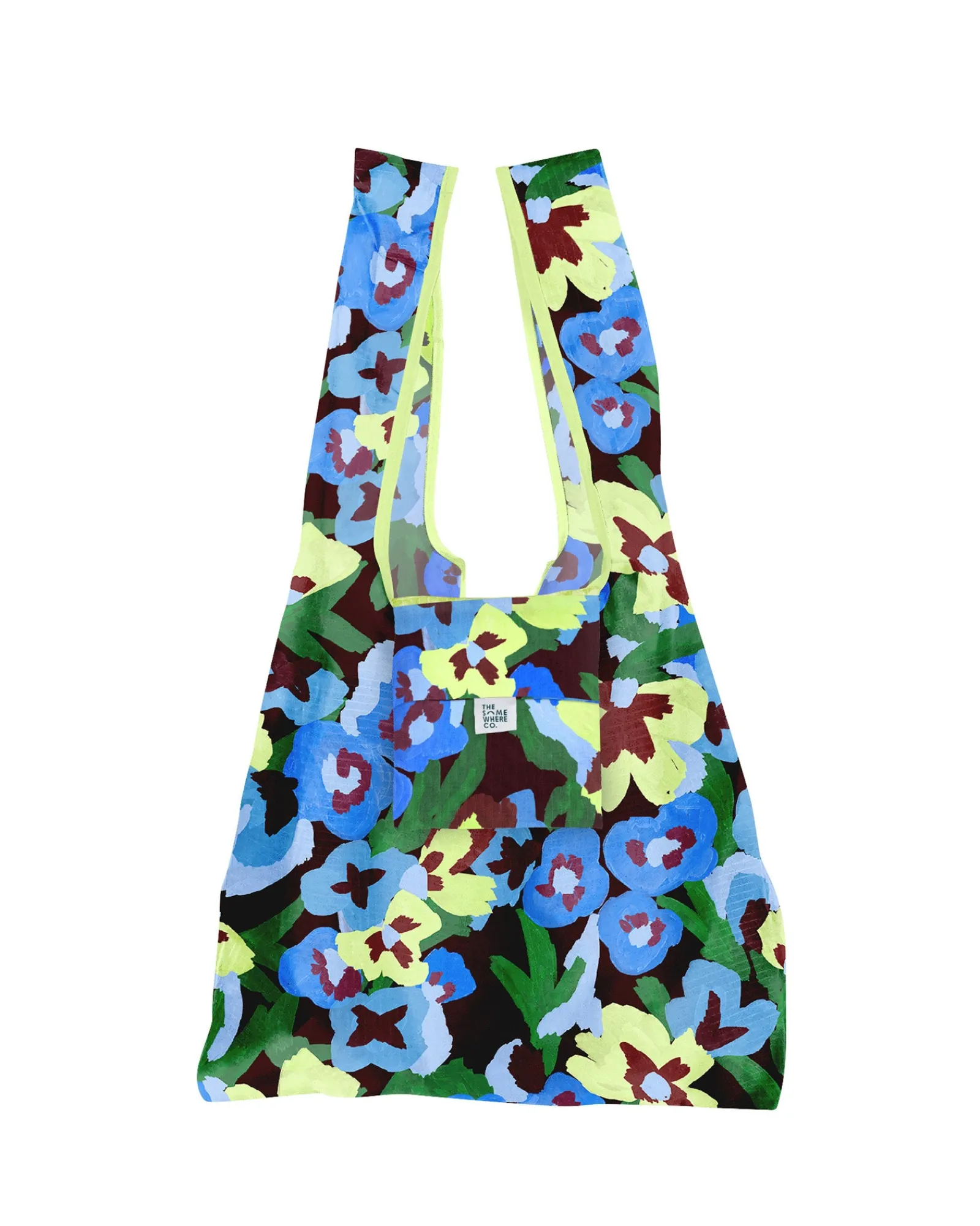 Reusable Shopping Bag|The Somewhere Co Pansy Patch Reusable Shopping Bag