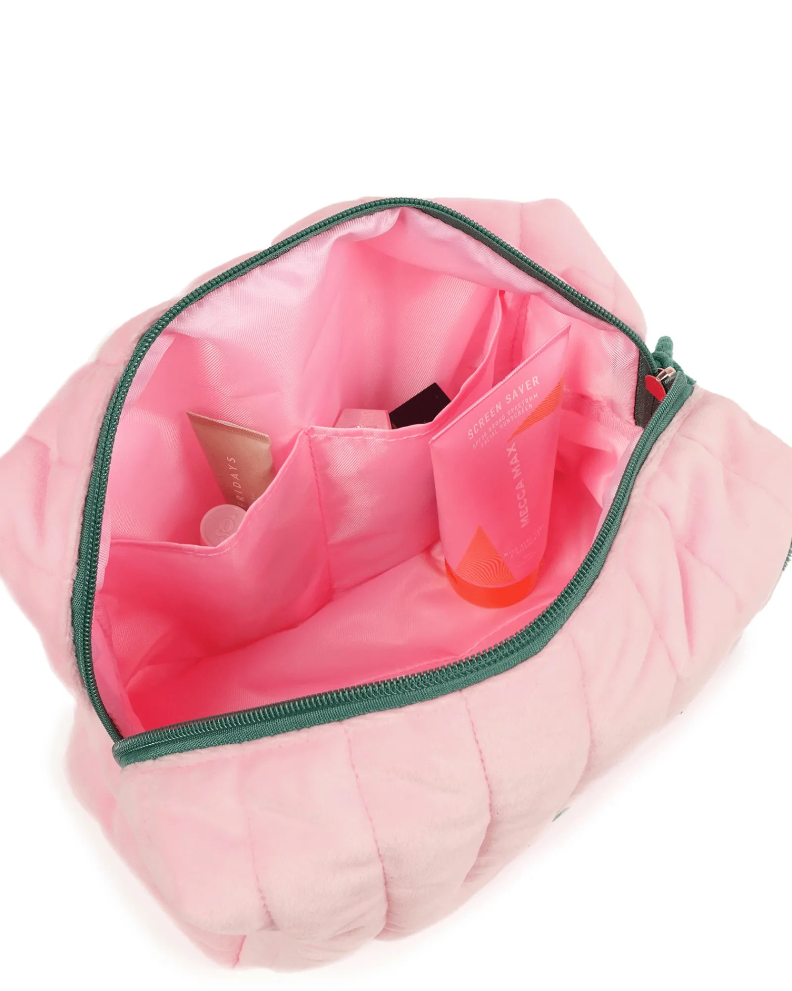 Travel Organisers|Cosmetic Bags|The Somewhere Co Pink Velvet Cosmetic Case