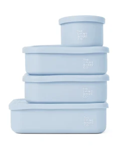 Lunch Packing|The Somewhere Co Powder Blue Large Silicone Bento Lunch Box