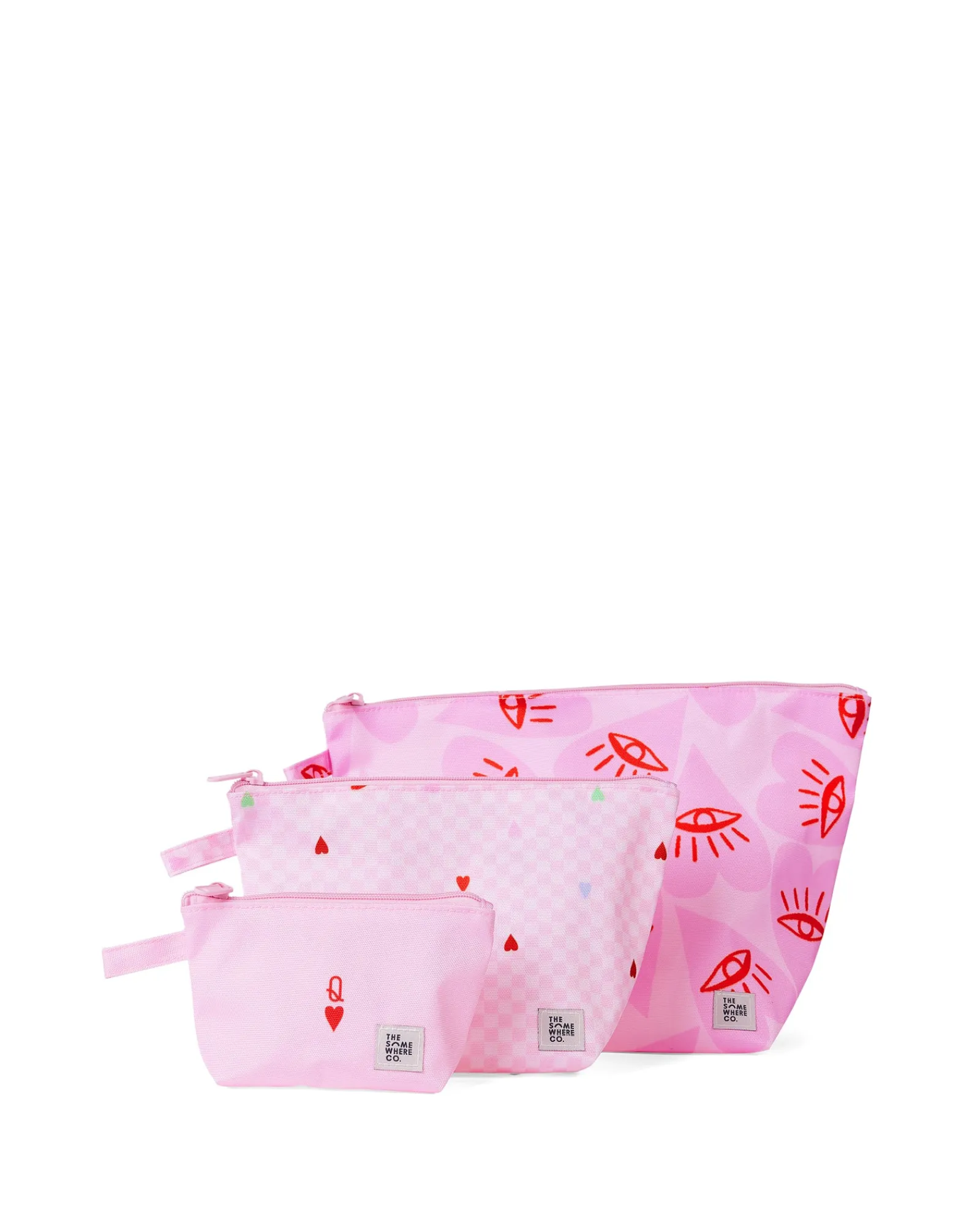 Travel Organisers|Pouches|The Somewhere Co Queen of Hearts Handy Pouch Trio