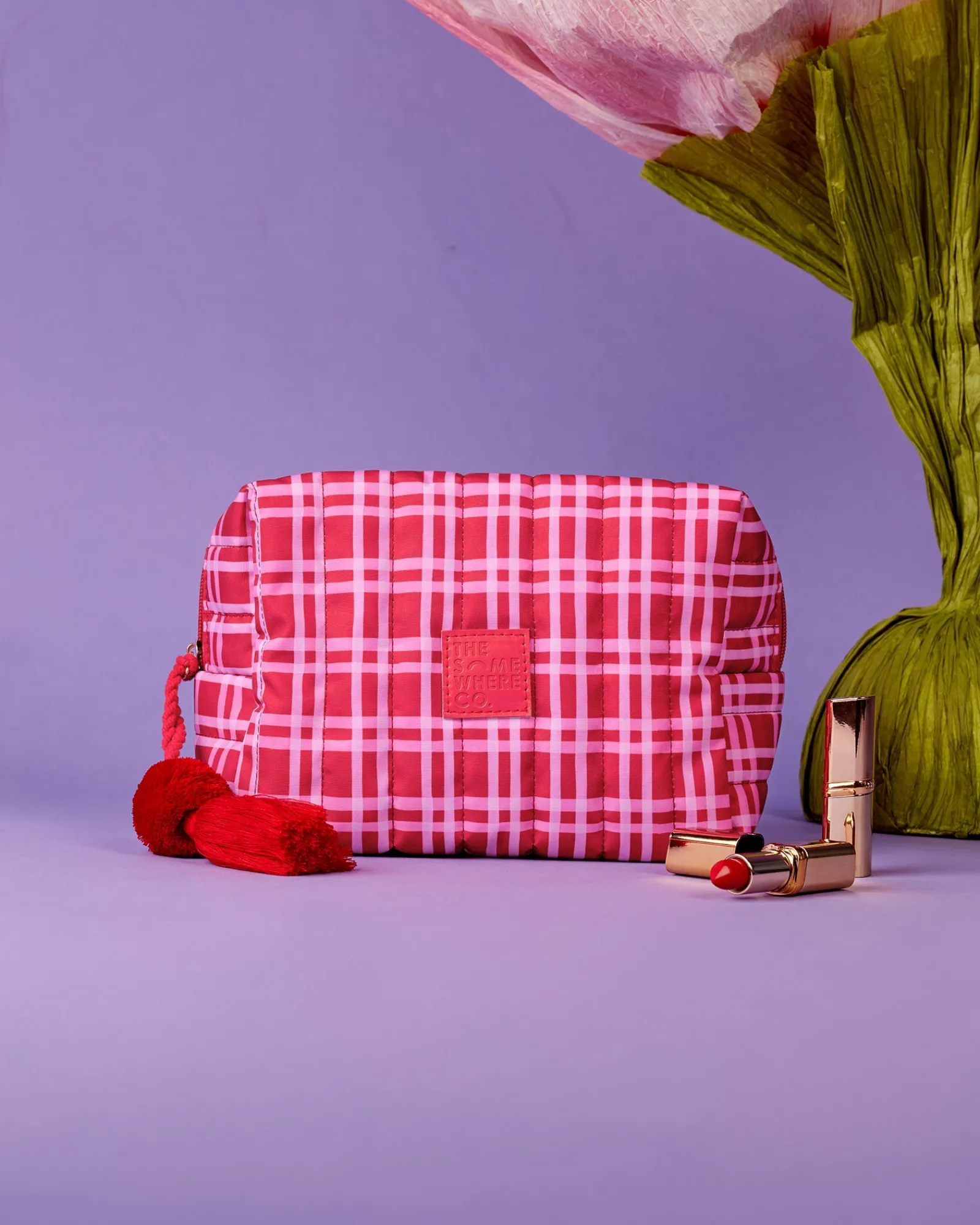 Travel Organisers|Cosmetic Bags|The Somewhere Co Raspberry Lemonade Cosmetic Case