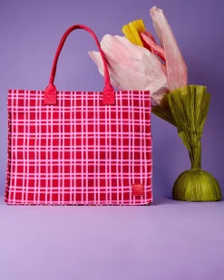 Beach Bags|Beach Bags|The Somewhere Co Raspberry Lemonade Ultimate Tote