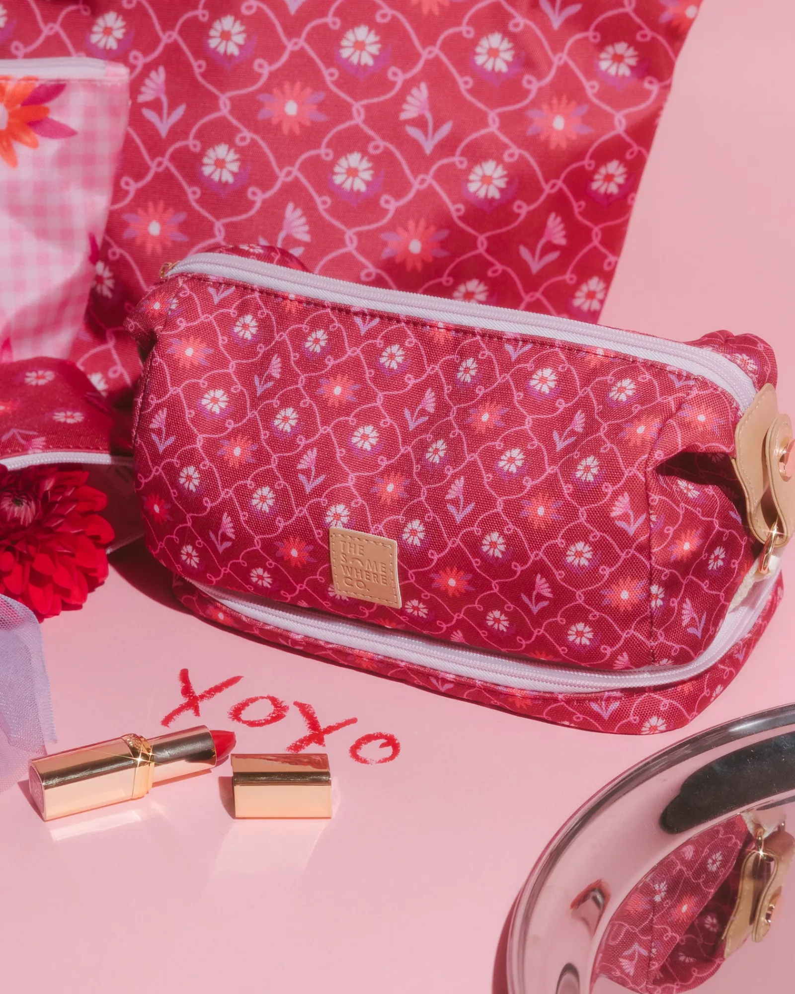Travel Organisers|Cosmetic Bags|The Somewhere Co Rosewood Cosmetic Bag