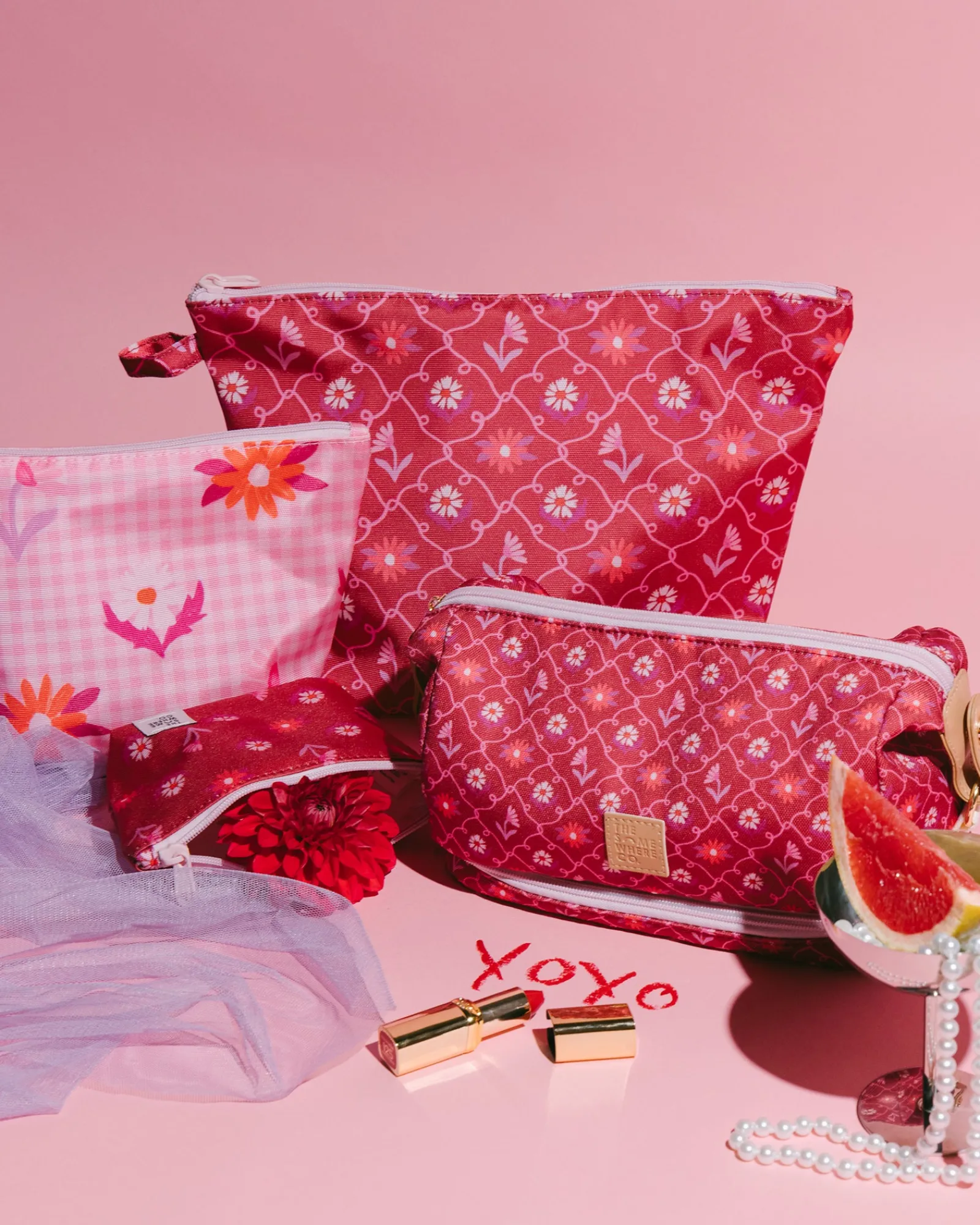 Travel Organisers|Cosmetic Bags|The Somewhere Co Rosewood Cosmetic Bag