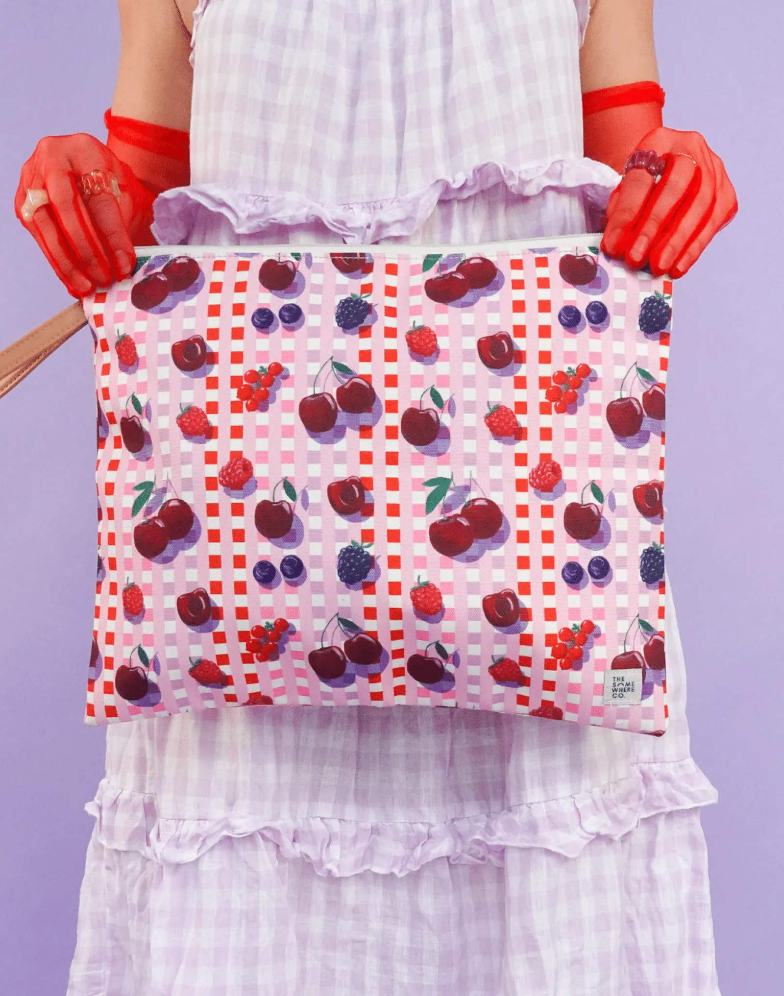 Travel Organisers|Wet Bags|The Somewhere Co Sundae Cherries Large Wet Bag
