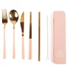 Cutlery Kits|Cutlery Kits|The Somewhere Co Take Me Away Cutlery Kit - Gold with Blush Handle