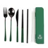 Cutlery Kits|Cutlery Kits|The Somewhere Co Take Me Away Cutlery Kit - Black with Forest Green Handle